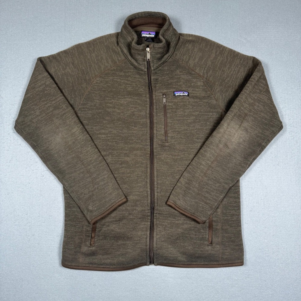 Patagonia Better Sweater Full Zip Jacket Mens Large Brown Fleece Knit 25527